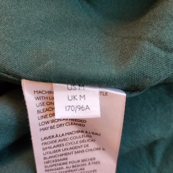 ANTHROPOLOGIE MAEVE ESTHER TIERED TUNIC/DRESS GREEN/WHITE POLKA DOT SIZE MEDIUM - Picture 13 of 13